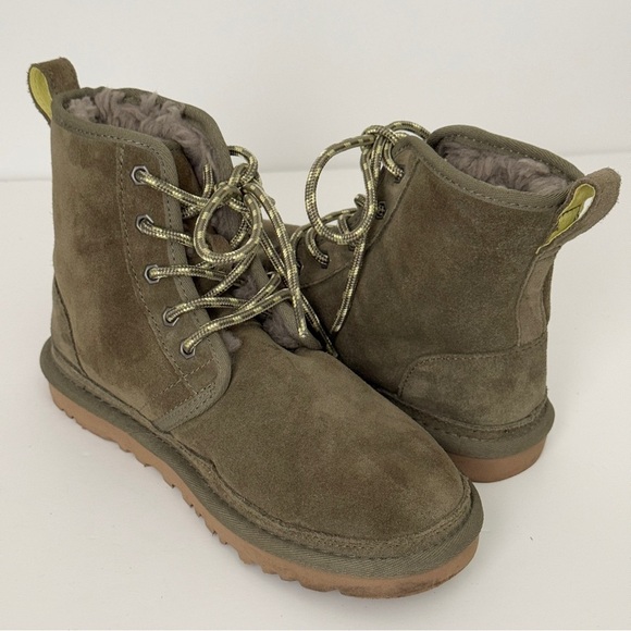 UGG Women's Neumel High Olive Green Suede Boots 1120728 Size 6 - Picture 5 of 12